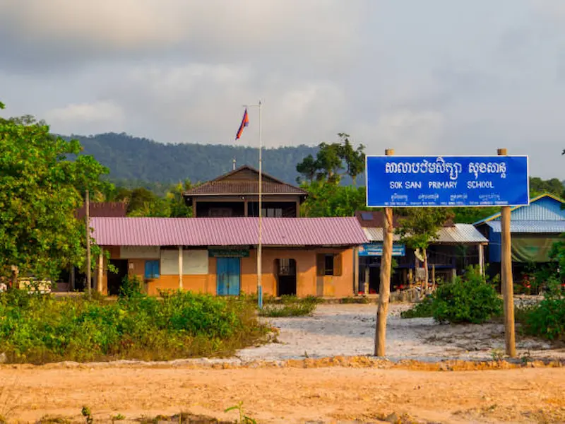 Kids at the rural English school supported by SiemRide